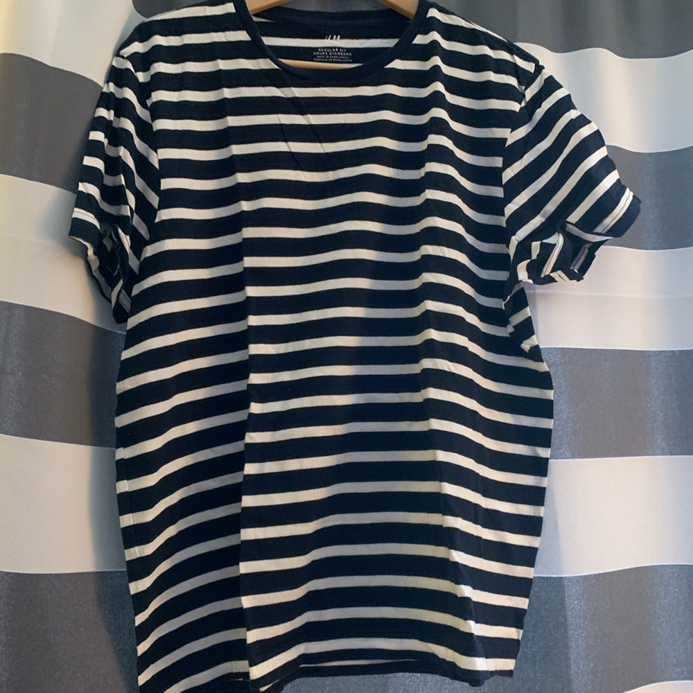 Navy and white t-shirt